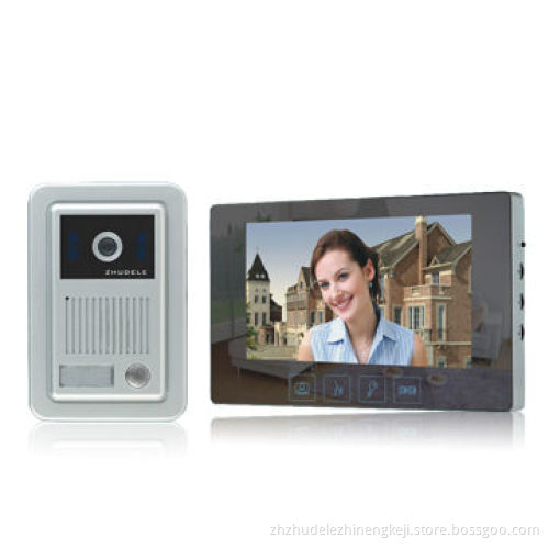 7-inch Mirror Design Color Video Door Phone, Rainproof and Anti-riot Outdoor Unit